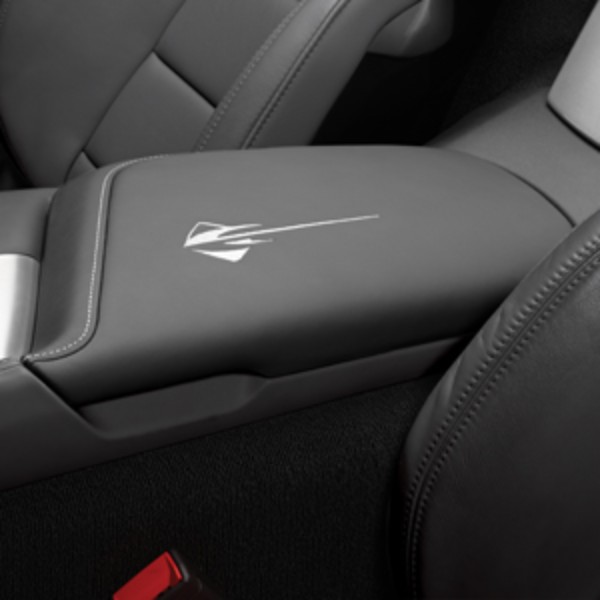 2015 Corvette Stingray Center Console Lid, Stingray Logo, Gray