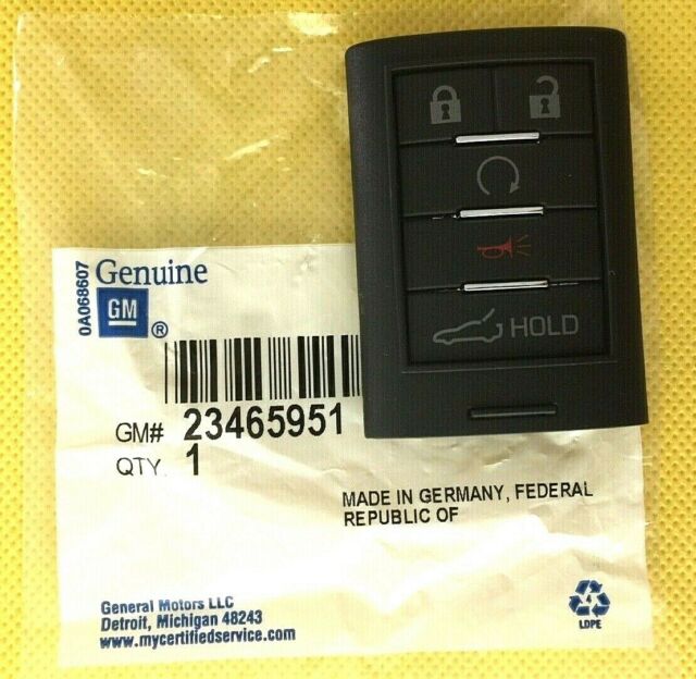 2014-2019 C7 Corvette Genuine GM Keyless Remote Key FOB Transmitter 23465951 with Remote Start Option