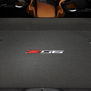 2015+ Corvette Z06 GM OEM Cargo Premium Carpet Mat, Black with Z06 Logo