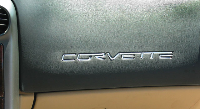 C6 Corvette Dash Domed 3D Air Bag Decals / Lettering