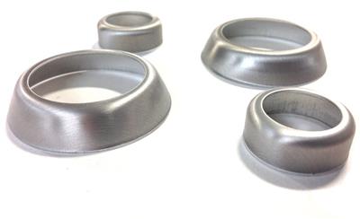 C7 Corvette 14-19 Radio / Heater Dash Knob Bezel / Trim Ring - Brushed Aluminum ( Set Of 4 )