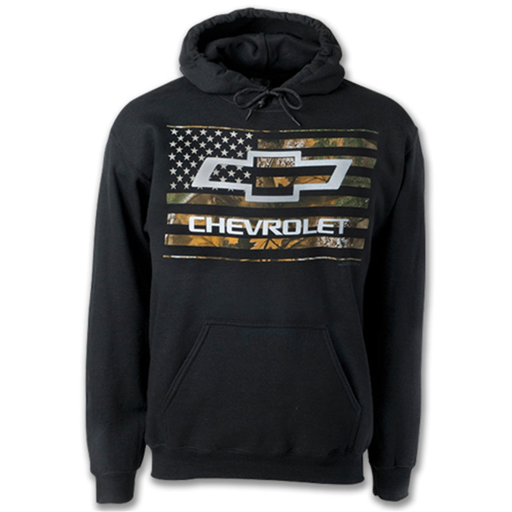 Chevy Bow Tie Camo Hooded Sweat Shirt