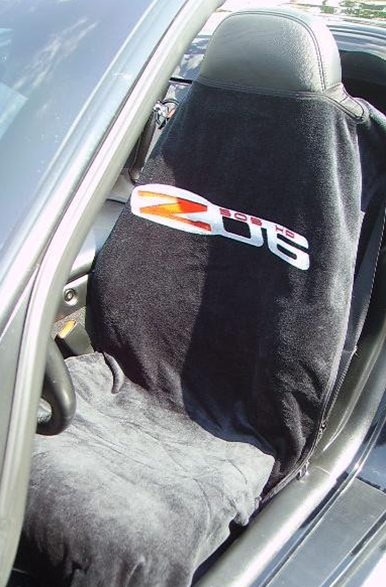 C6 Z06 Corvette Black Corvette Seat Armor, Seat Covers