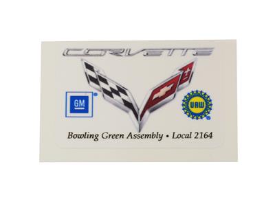 C7 Corvette 14-18 UAW Bowling Green GM Door Decal