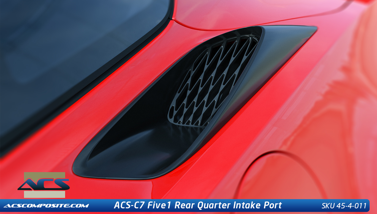 C7 Corvette Stingray Rear Quarter Five1 Intake Port, Z06 Style Quarter Panel Intake Vents