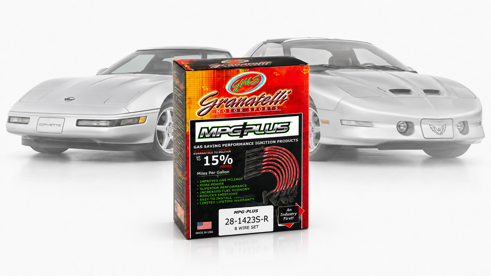Granatelli 0-Ohm Red Performance Spark Plug Wires for 1993 Chevy - 28-1423S-R