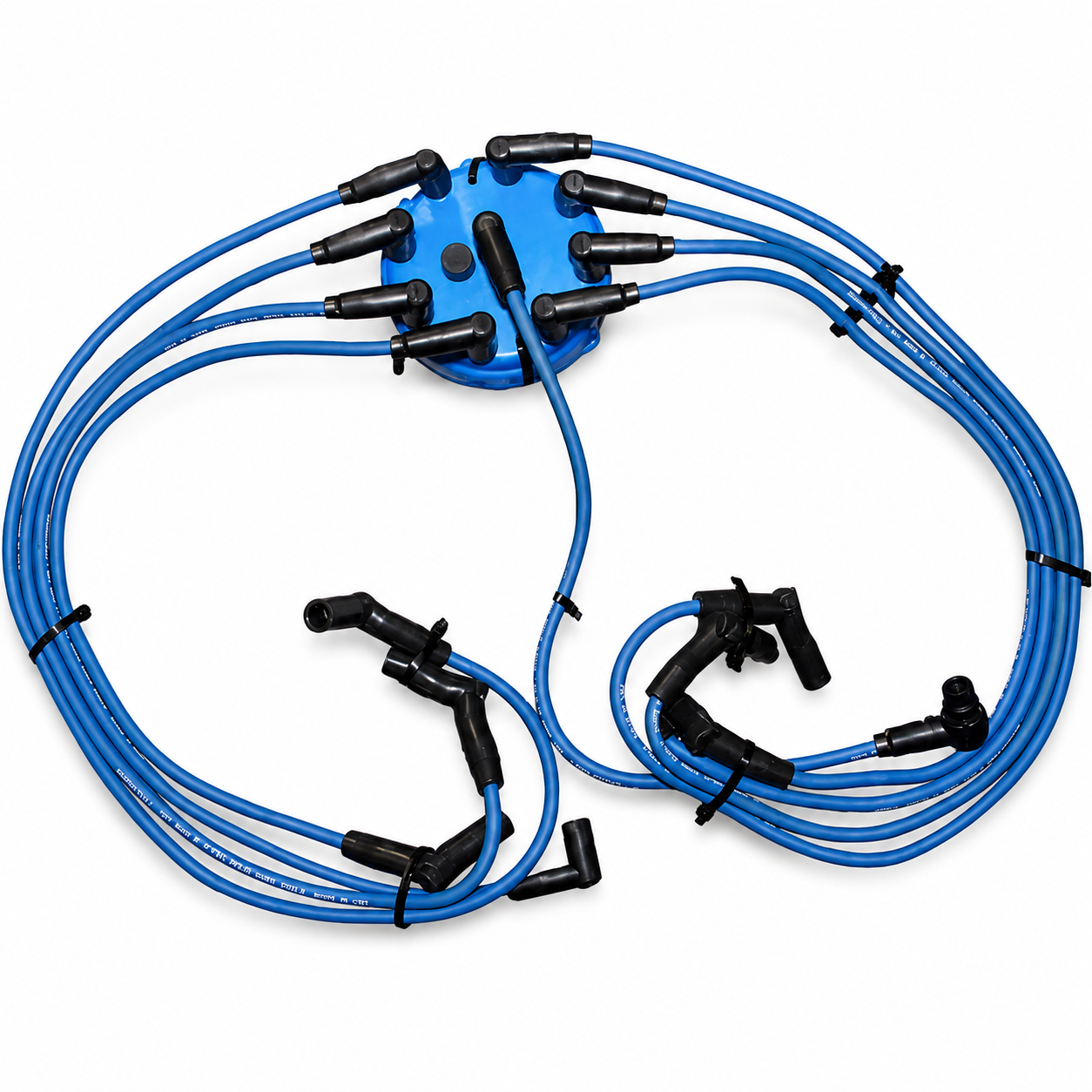 Granatelli Performance Tune-Up Kit with 0-Ohm Red Wires, Brass - 28-1485S-RB