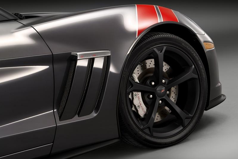 Corvette Wheel Exchange GM 2010 C6 Grand Sport to Black Powder Coated