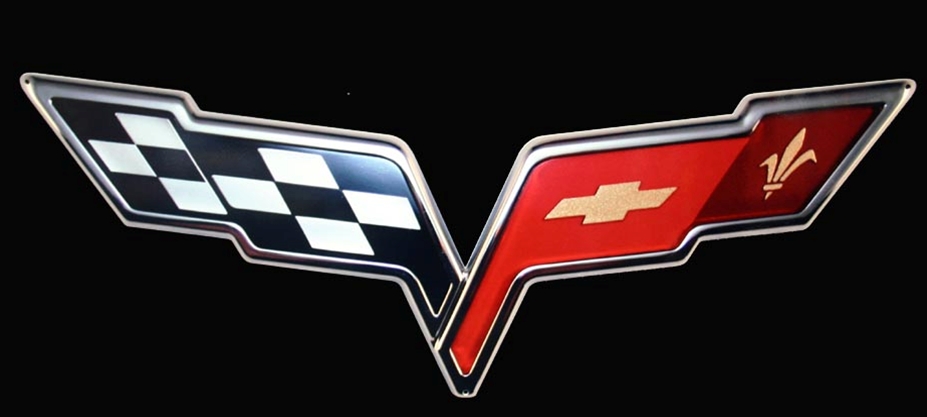 C6 Corvette Front Logo Emblem Metal Sign