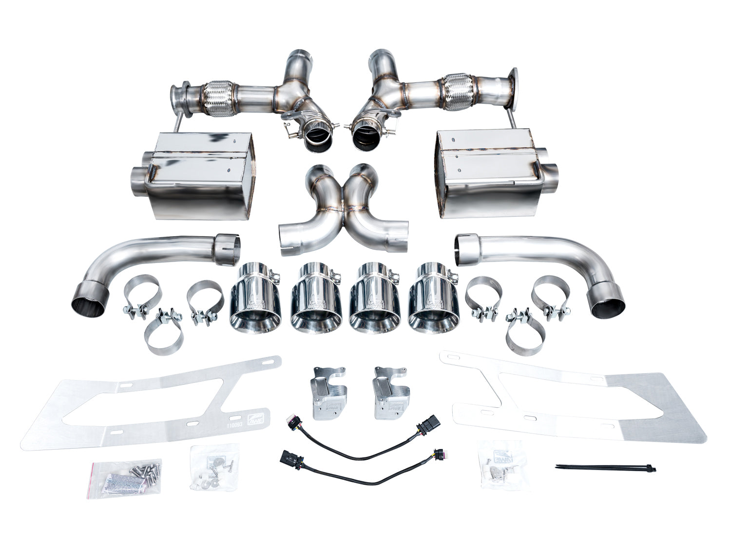 AWE C8 CORVETTE Z06 SWITCHPATH EXHAUST - CHROME SILVER TIP