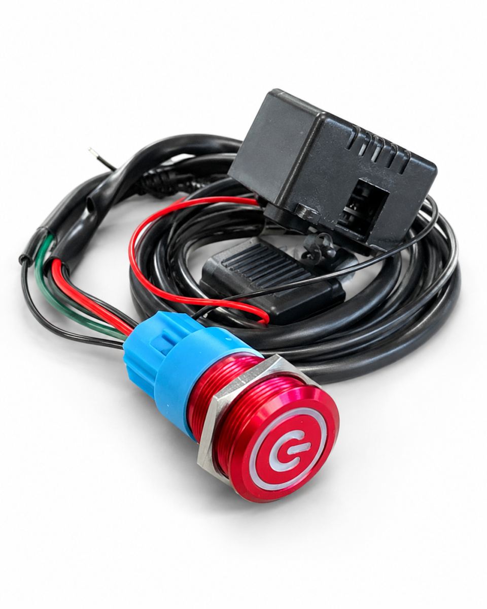 Granatelli Billet Illuminated Exhaust Cutout Push Button- "RED" - 303512RD