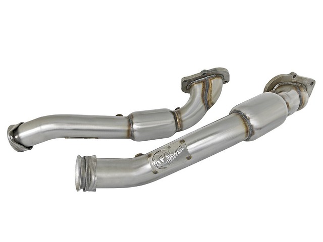 C7 Corvette AFE TWISTED Exhaust Header Pipe with Catalytic Converter, LT1 Stingray or LT4 Z06