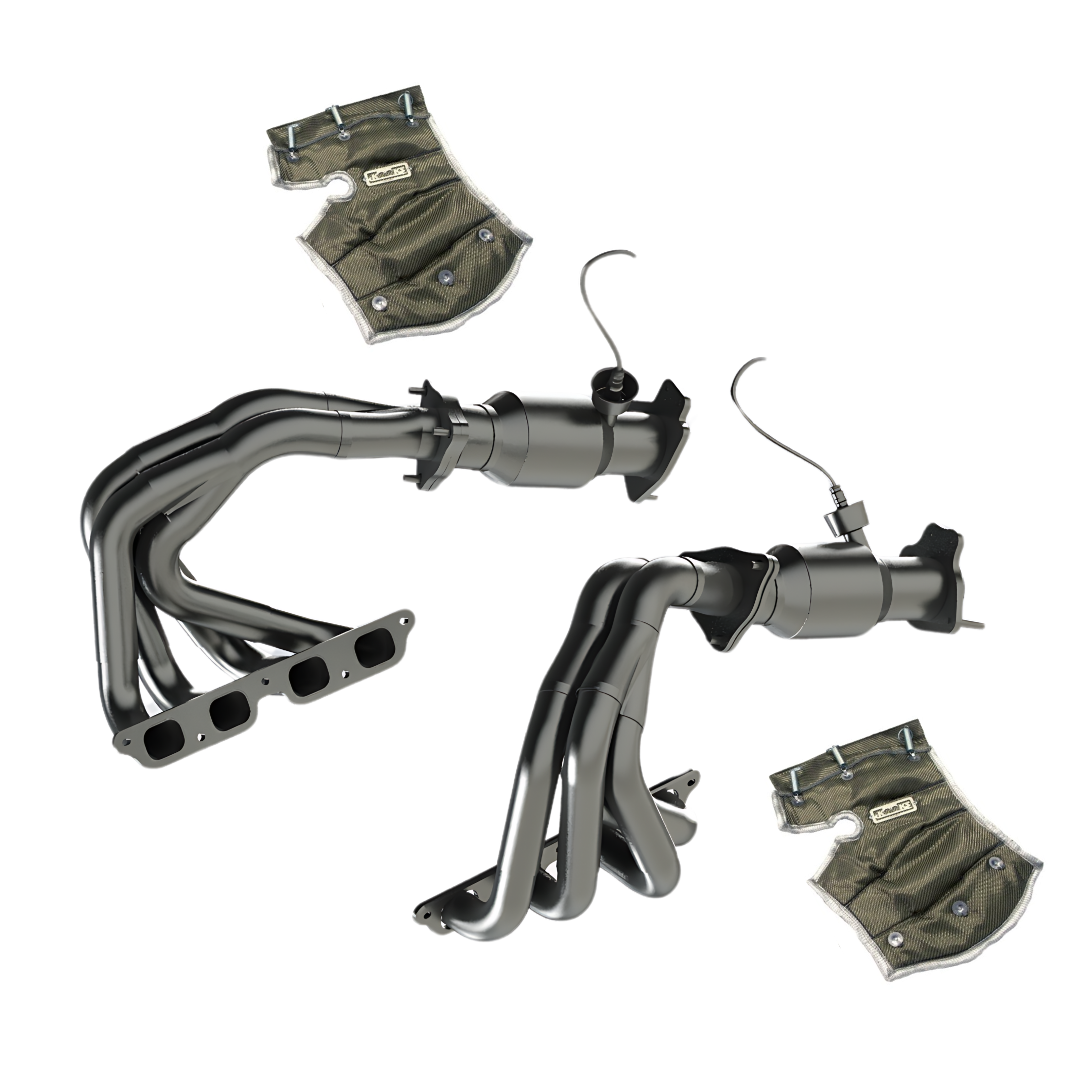 1-7/8" x 2" Tri-Y Headers, 5" Ultra GREEN Conns. & Heat Blankets. 22+ Z06.