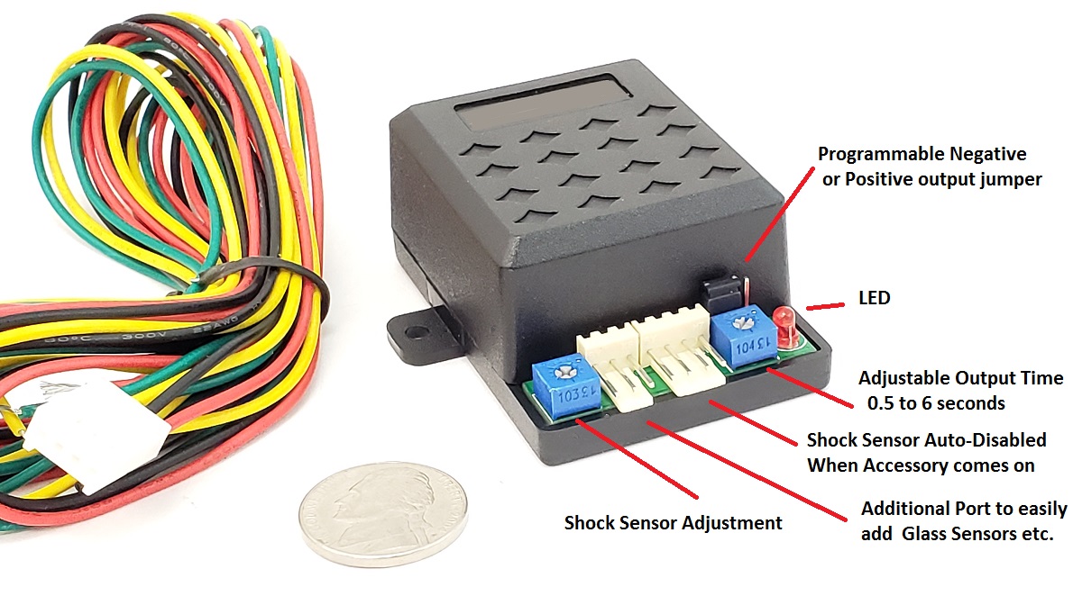 Accele Programmable Shock Sensor, Upgrade to your Stock Alarm Sytem with Shock and Bump Protcxtion