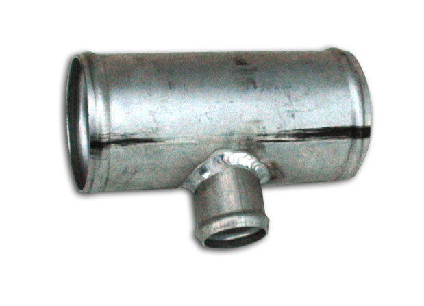 3" diameter, 6" long, with 1.5" diameter nipple, aluminum tube