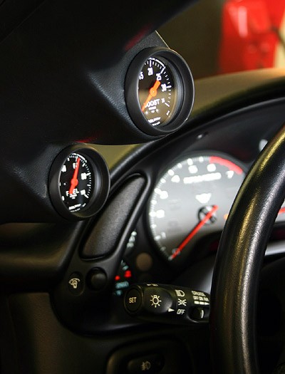 C5 Corvette Dual Pillar Pod w/Gauges, Fuel Pressure and Boost Guages