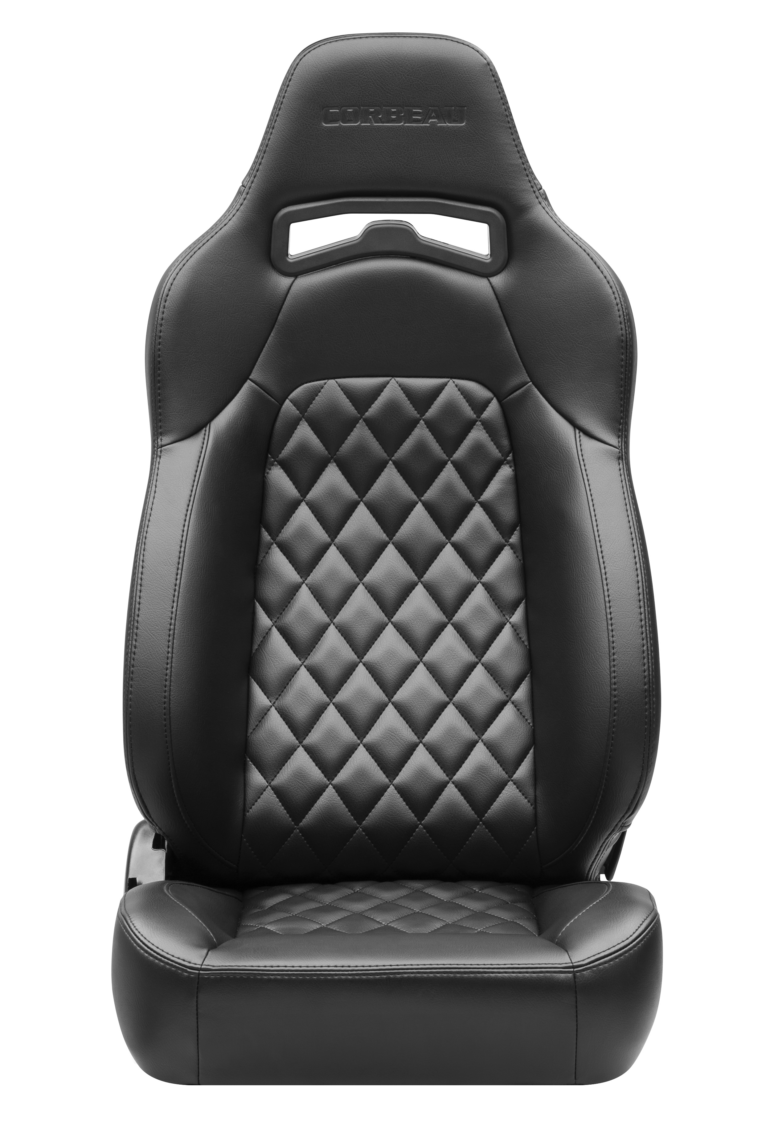 Corbeau Trailcat Racing Seat, Black Vinyl Black Diamond Stitch, 44901BPR