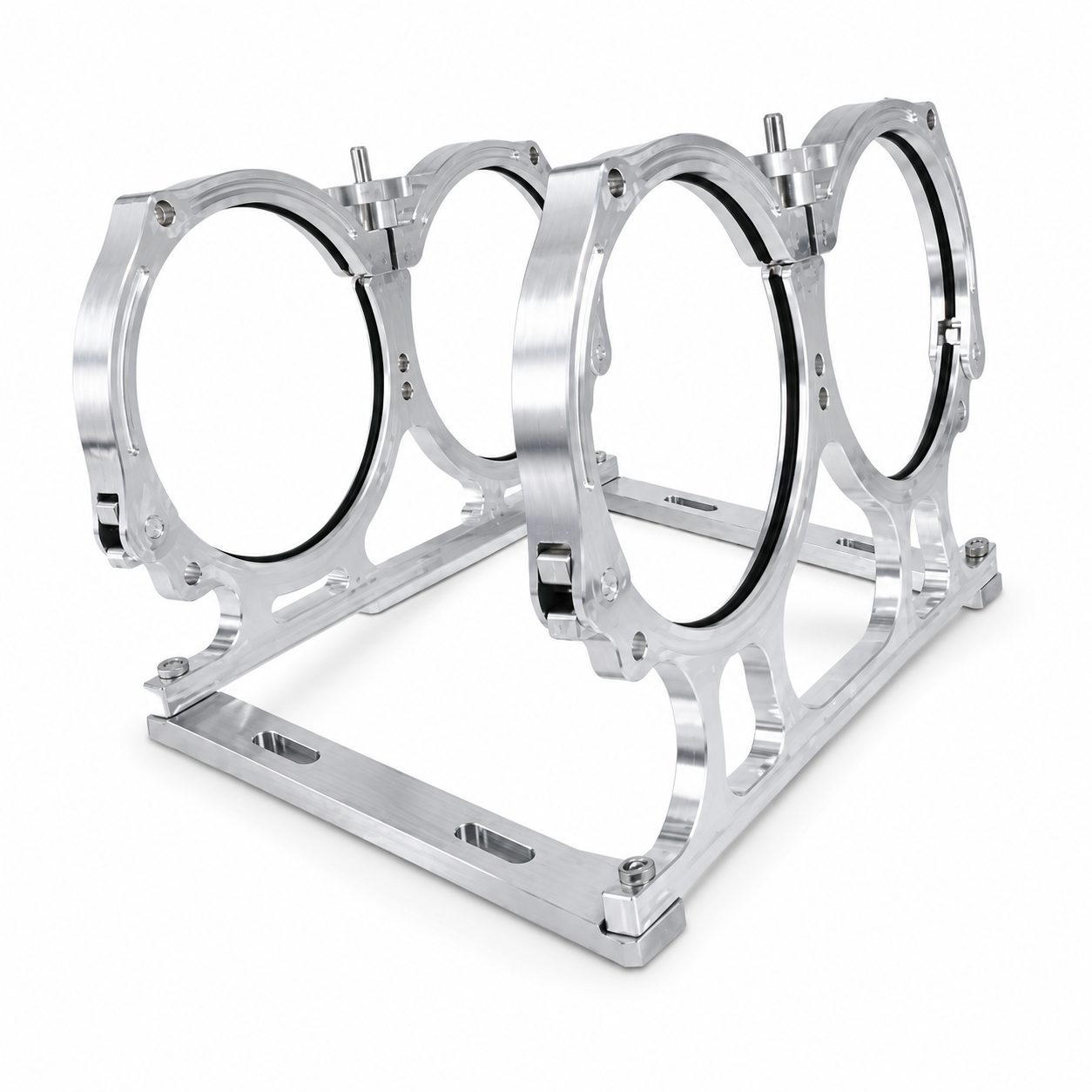 Granatelli Dual Billet Nitrous Bottle Bracket. Fits Dual 10/15 lb. & - 451011