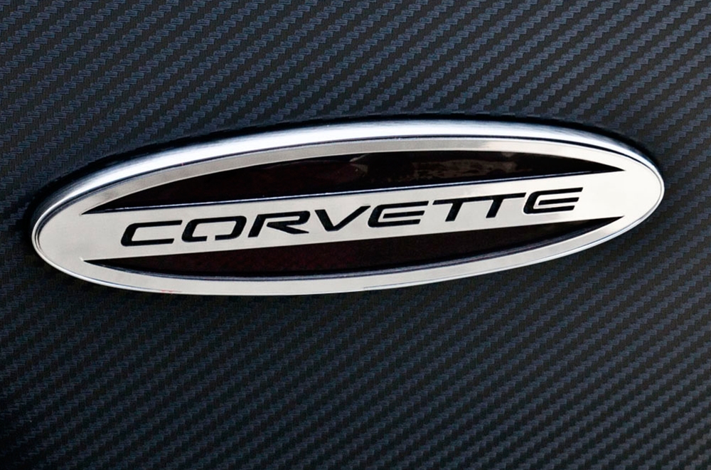 Corvette Side Marker Light Trim with Corvette script - Stainless Steel : 1997-2004 C5 & Z06