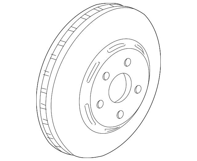 C5 and C6 Corvette Base model (Not Z51), Front Driver Side Disc Brake LH Rotor - GM (10445857)