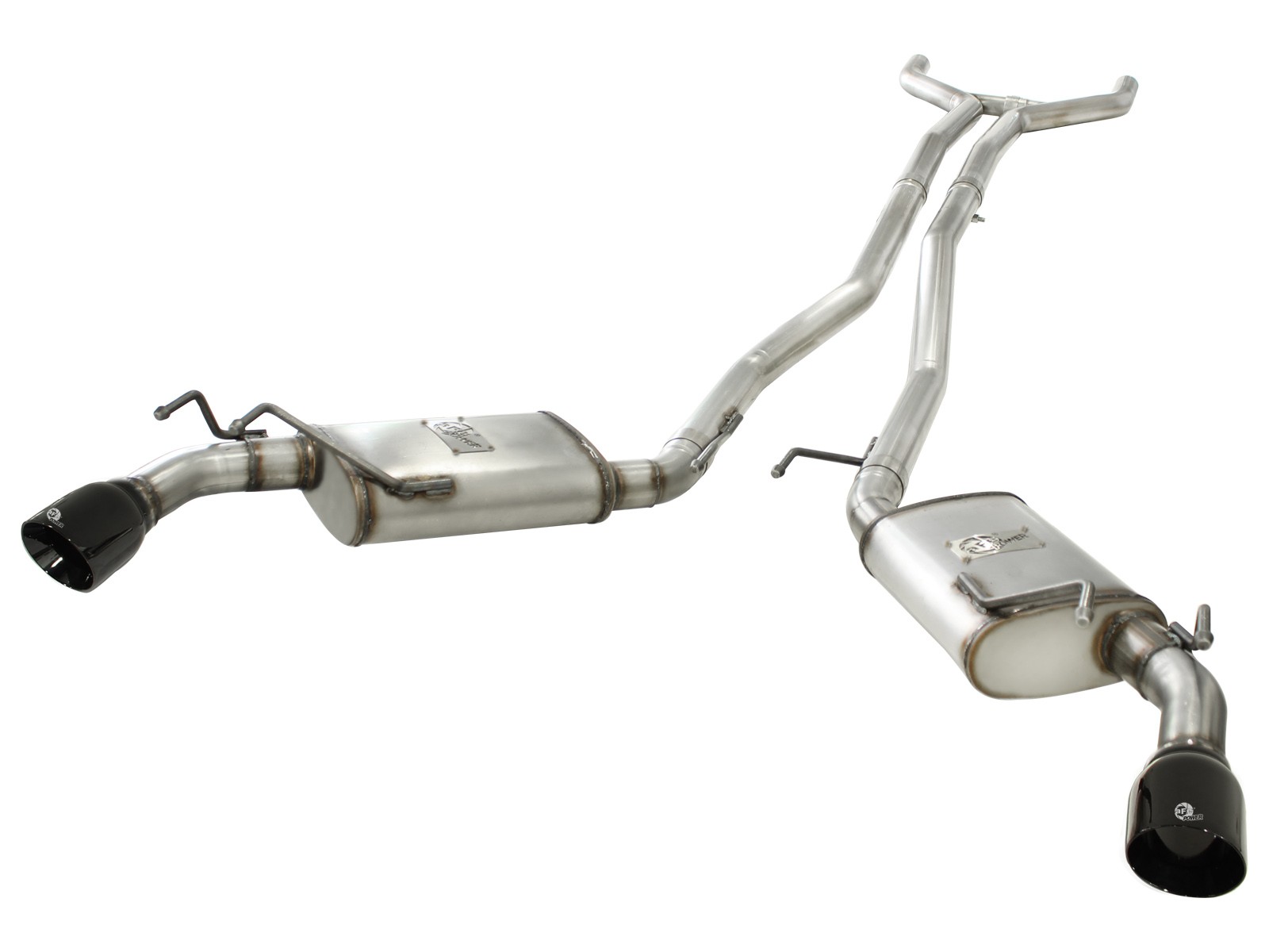 Chevrolet Camaro 10-13 V6-3.6L MACH Force-Xp 2-1/2" 409 Stainless Steel Cat-Back Exhaust System, Black Tips