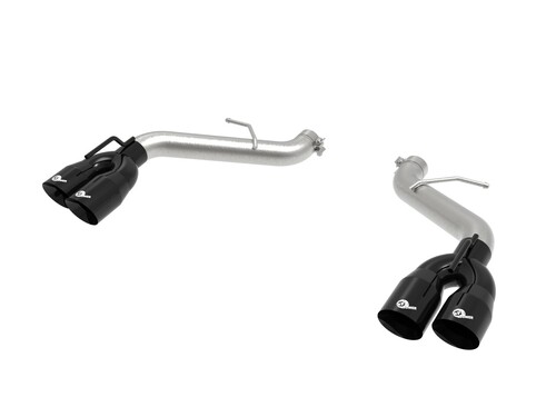 16-22+ Camaro SS/ZL1 MACH Force-XP 409 Stainless Steel Quad Tip Mufflerless Exhaust Black Tips AFE