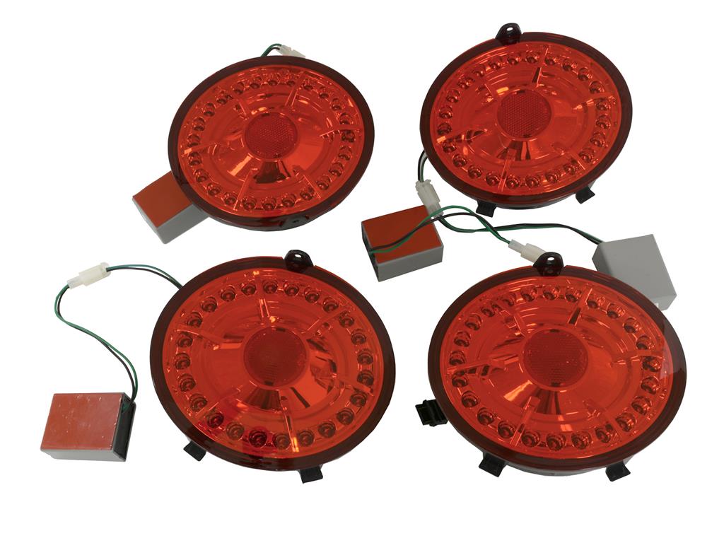 2005-2013 C6 Corvette LED Tail Lights, Tail Lamp, Set Of 4