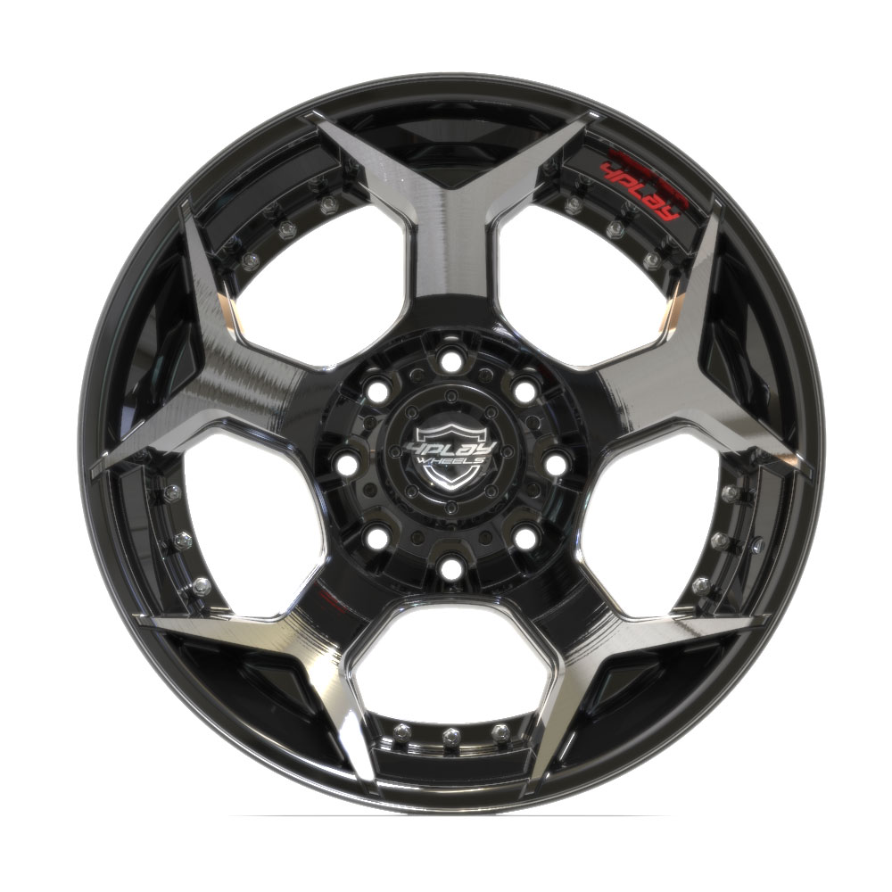 22" Aftermarket Wheel fits Ford,  4P50 Brushed Black 22x10