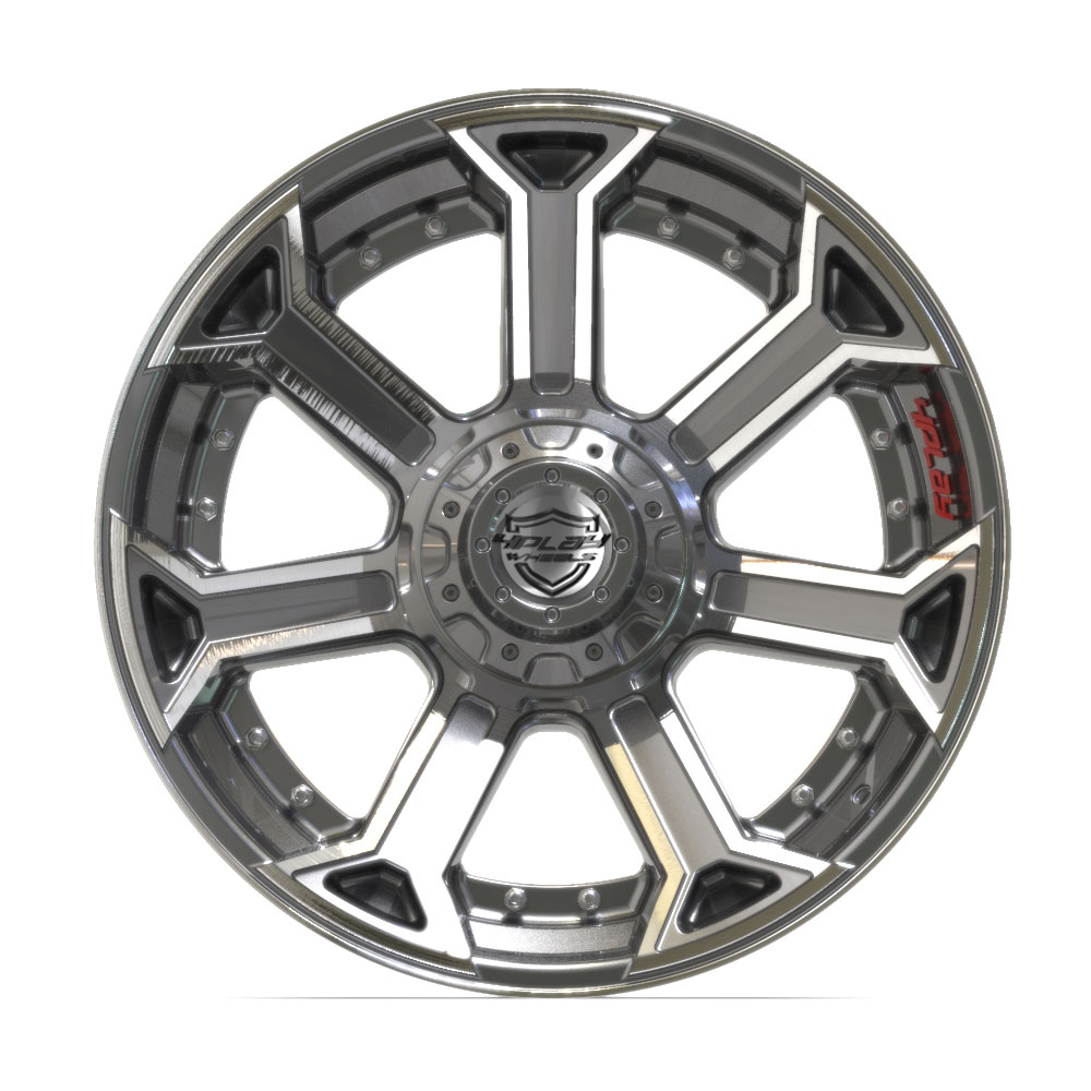 20" Aftermarket Wheel fits GM, Ford, Lincoln, Nissan, Toyota,  4P70 Brushed Gunmetal 20x10