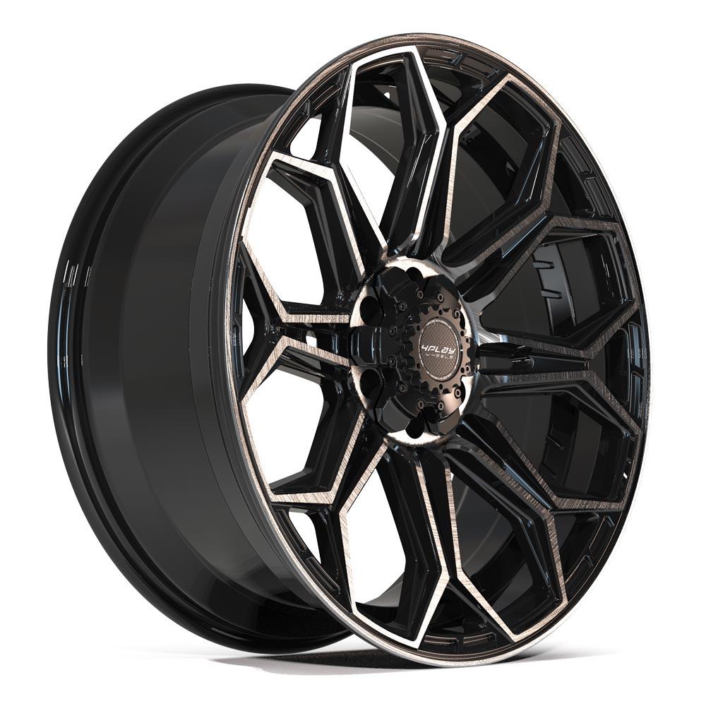 4PLAY Gen3 4P83 22x9 6x135mm & 6x5.5" +12et in Brushed Black