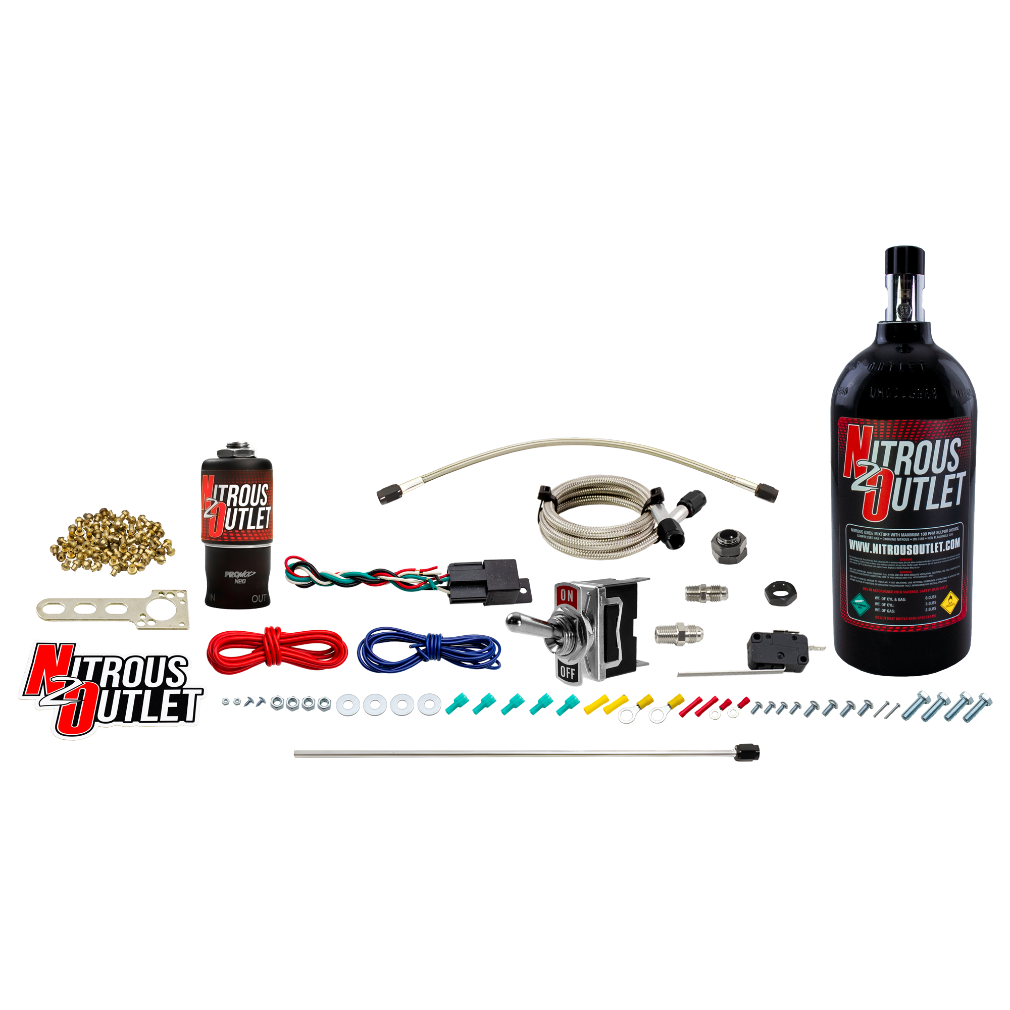 Nitrous Outlet Powersports Dry Single Discharge Hard-Line System (10,15,20,25,30