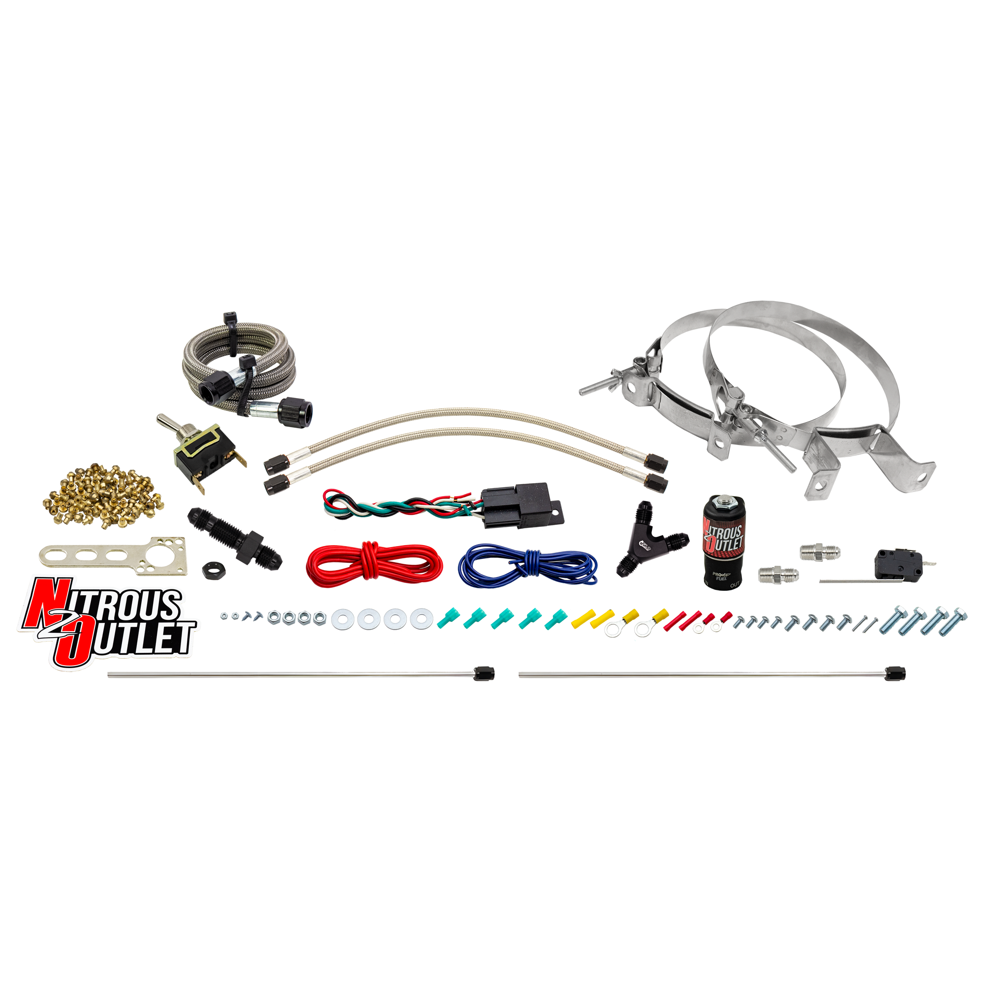 Nitrous Outlet Powersports Dry Twin Discharge Hard-Line System (20,30,40,50,60 H