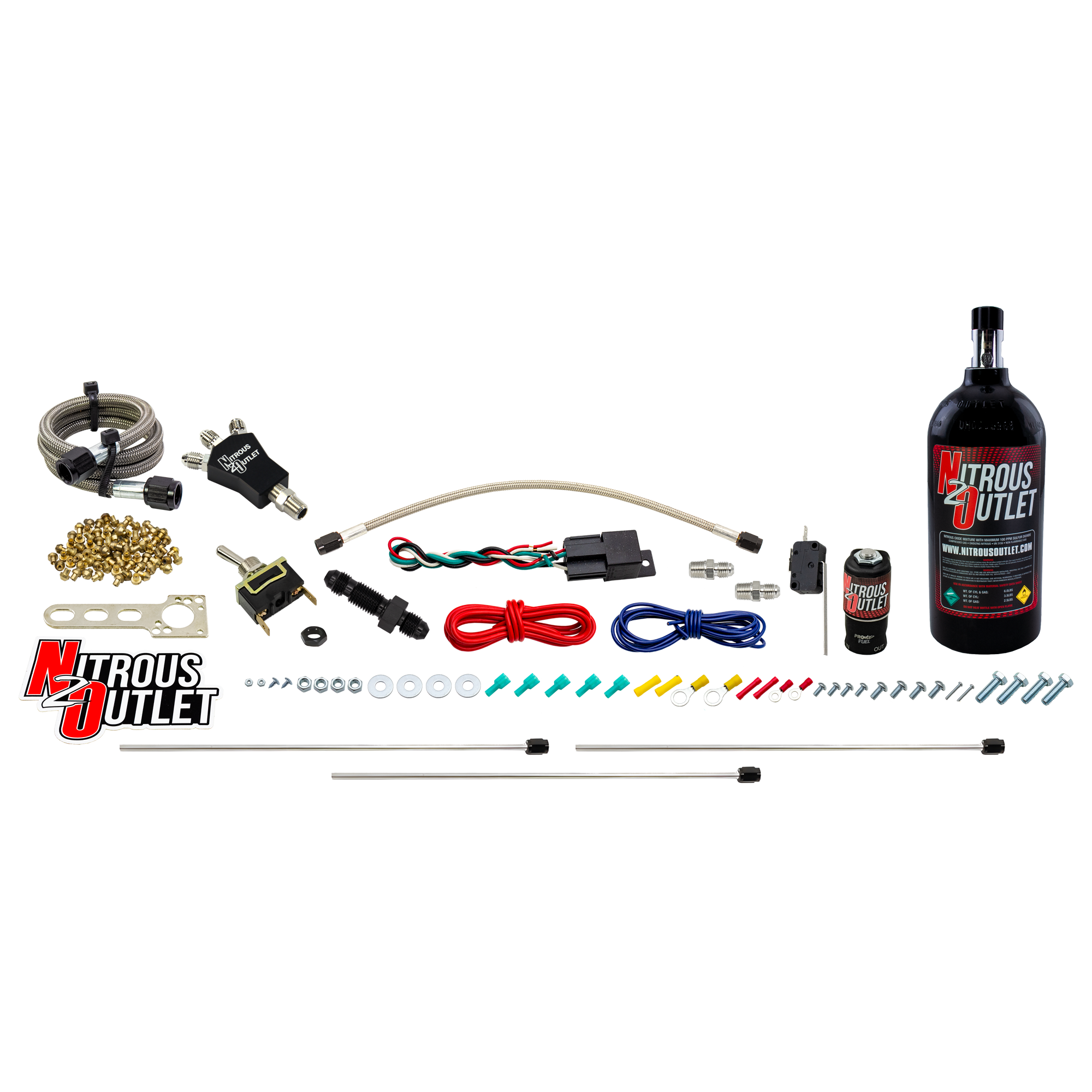 Nitrous Outlet Powersports Dry Triple Discharge Hard-Line System (30,45,60,75,90
