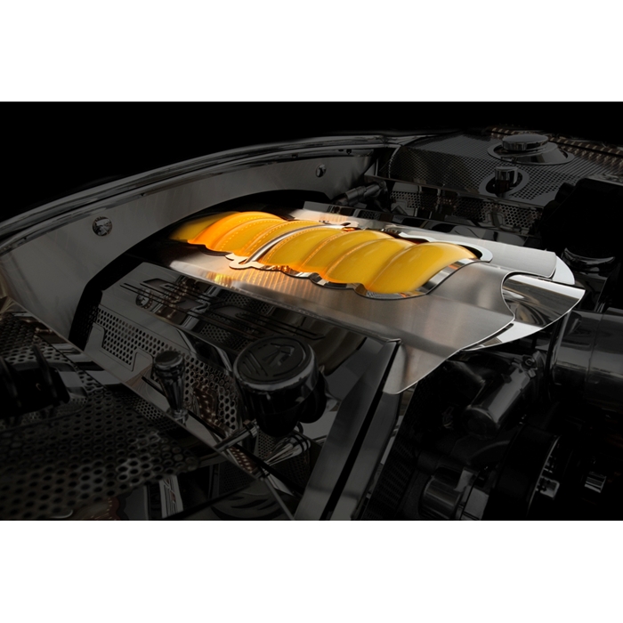 2010-2014 Camaro Plenum Cover Stainless Steel - NON-Illuminated