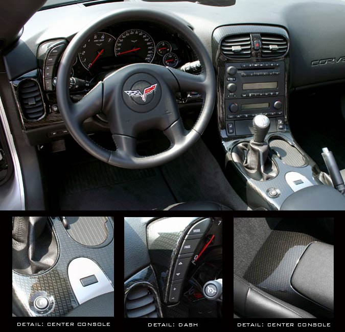 C6 Corvette Carbon Fiber Interior Dash Kit