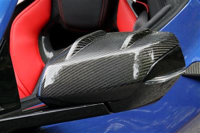 2020-2024 C8 Corvette Concept8 Carbon Fiber Mirror Caps - Pair