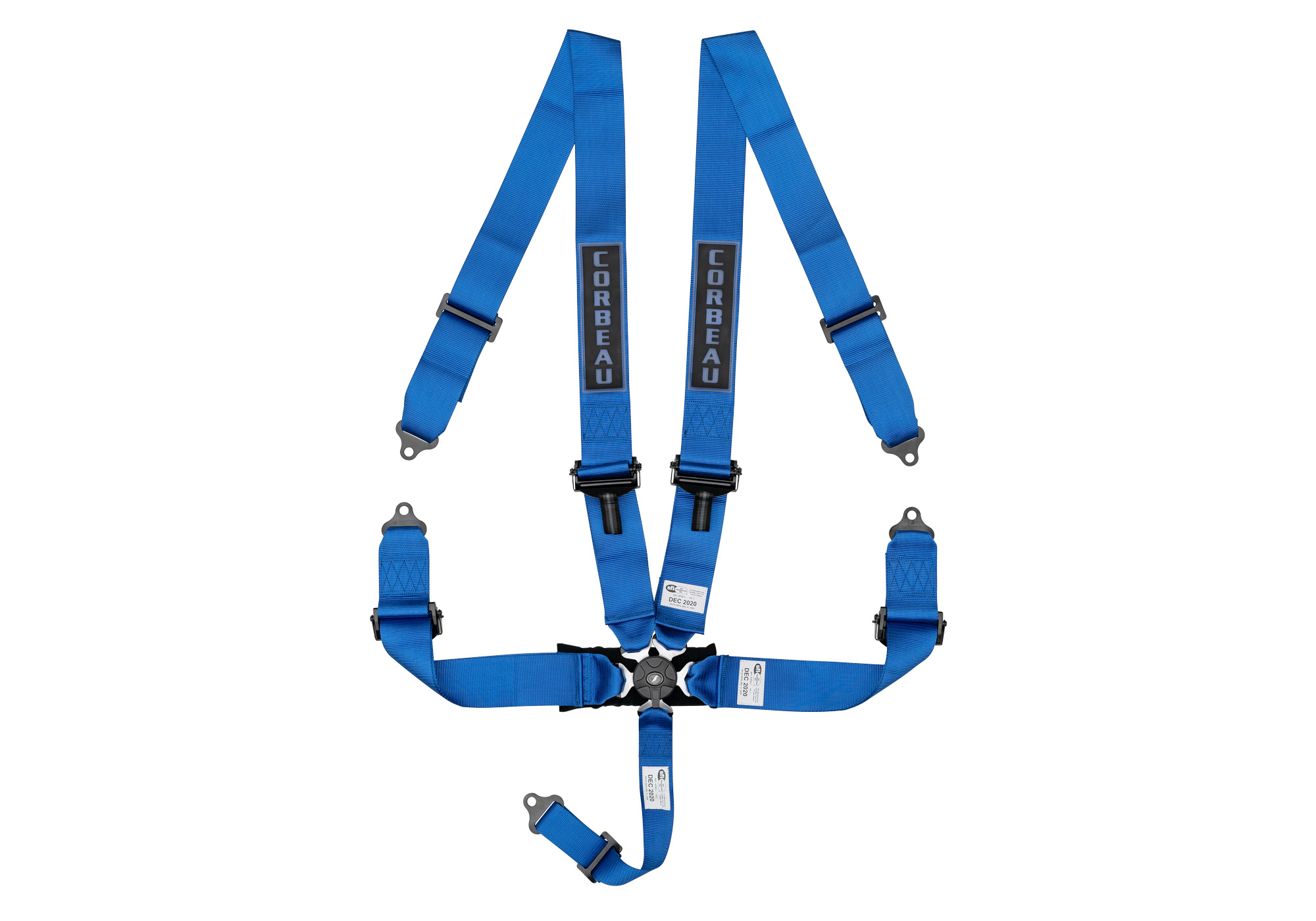 Corbeau 3-Inch Racing Harness Belts, Blue 5-Point Camlock, 53005B