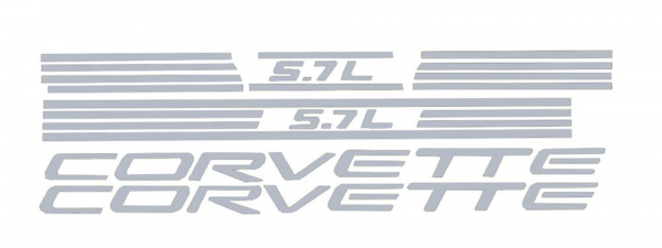 C5 Corvette Complete Letter Set - Fuel Rail Cover - Chrome Finish