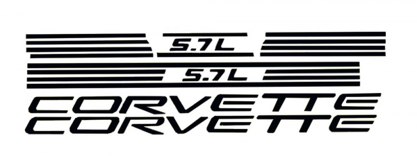 C5 Corvette Fuel Rail Cover Letter Set - Black