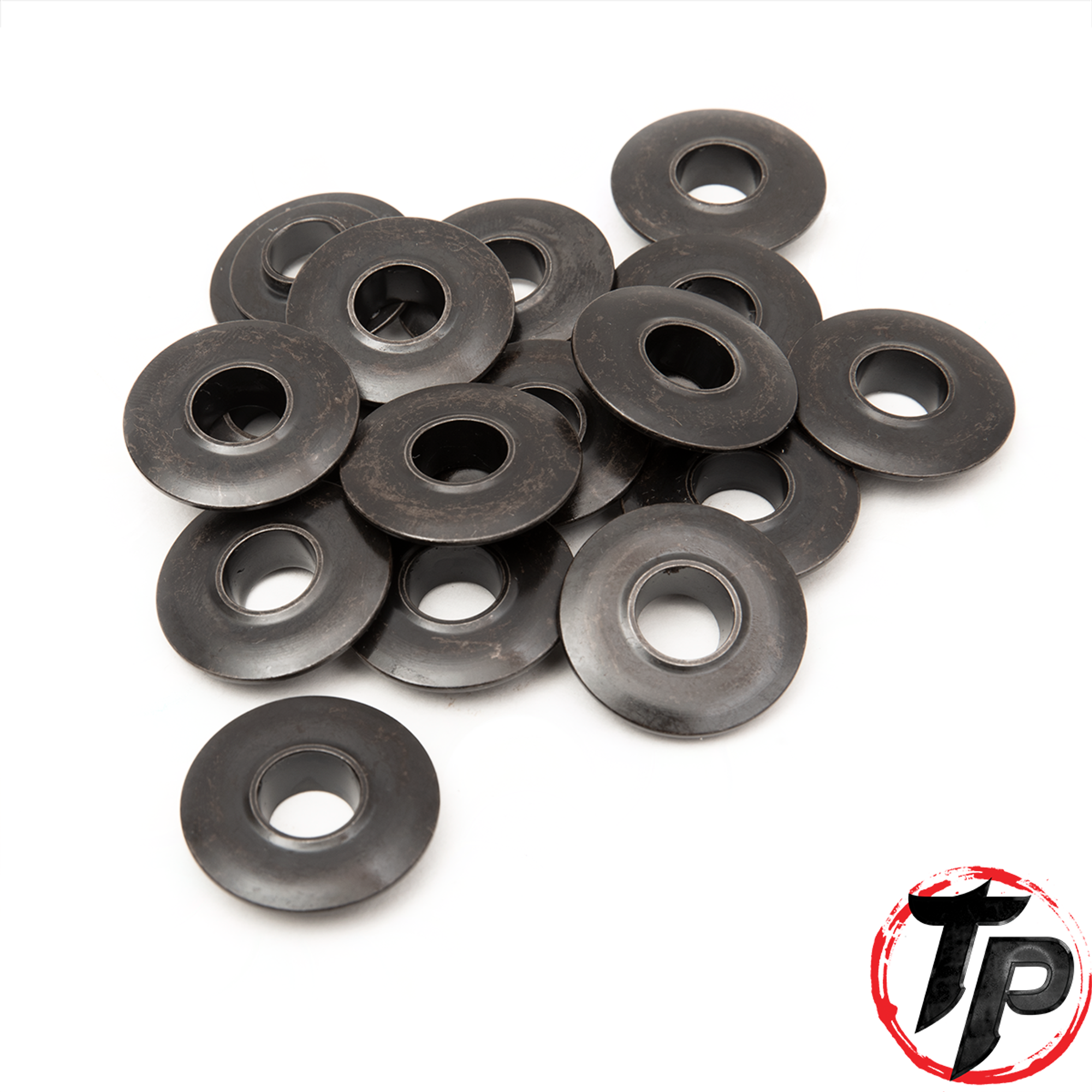 Steel Valve Spring Retainers For Platinum and Extreme Springs, Set of 16 Tick Pe