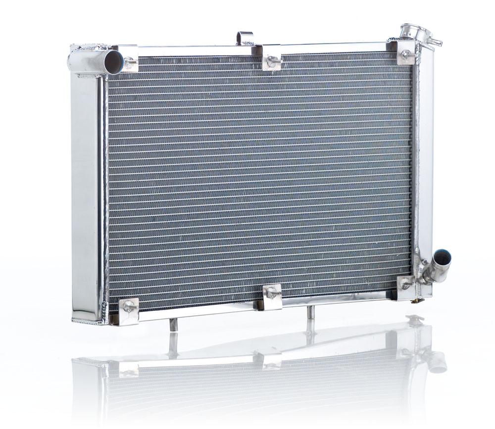Radiator Direct-Fit Polished Finish for 63-72 Chevrolet Corvette LS1 w/Std Trans