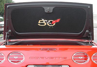 C5 Corvette Truck Lid Liner w/Embroidered 50th Anniversary Logo, 1 Piece