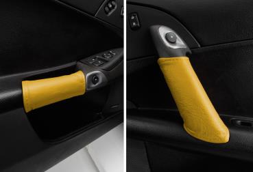 Door Pull Accent Leather Wraps, Pair, 2005-2013, C6 Corvette MAM