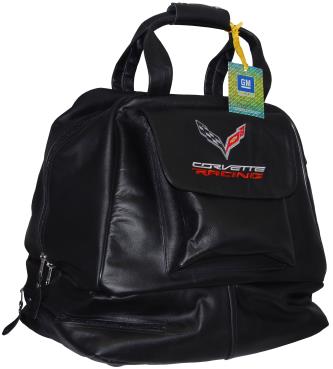 C7 Corvette Racing Leather Helmet HANS Carrying Bag