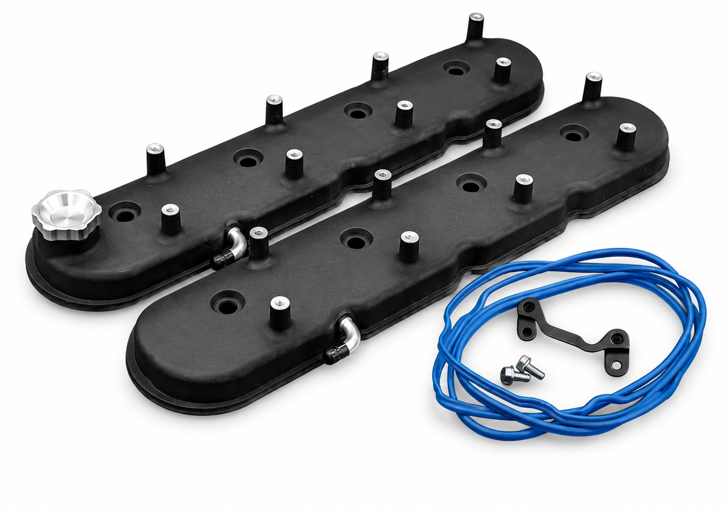 Granatelli LS Valve Cover with Integral Angled Coil Mounts Black - 640367
