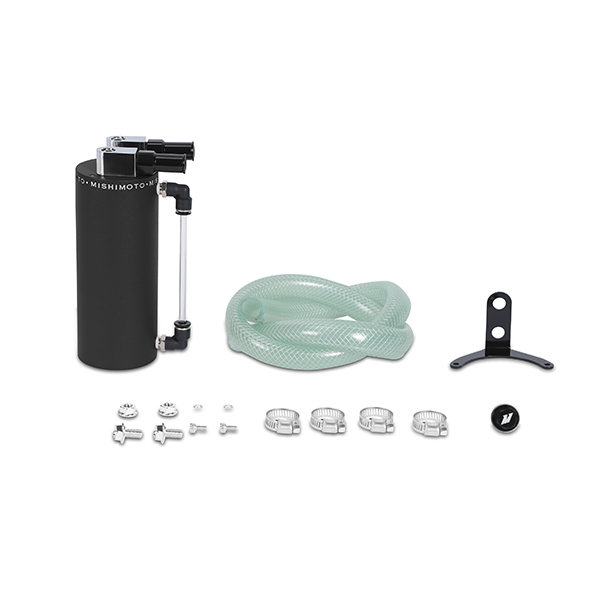 Mishimoto Aluminum Oil Catch Can - Small, Wrinkle Black