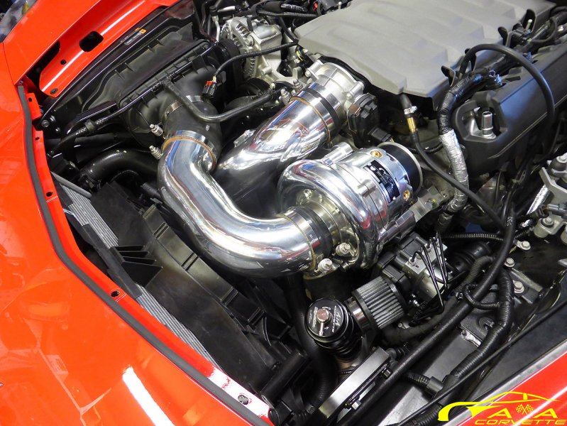 2014+ LT1 C7 Corvette Stingray A&A Vortech Polished Supercharger Kit, V...