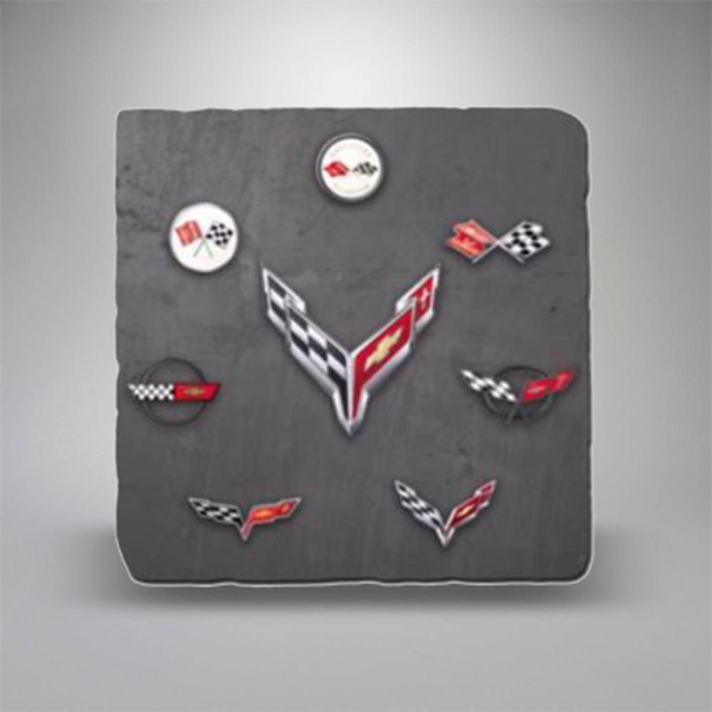 C8 Corvette, Next Generation C8 Corvette Generations Gray Style Stone Tile Coaster