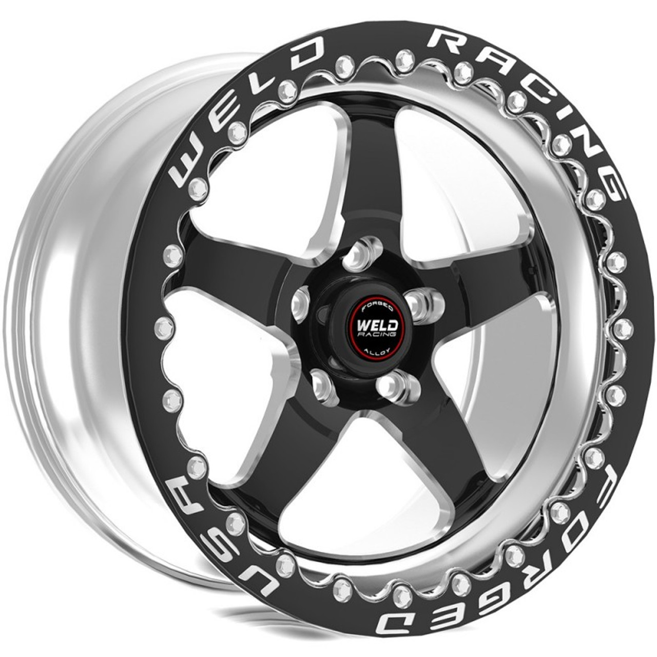 16-22+ Camaro S71 Beadlock 17x10.5 5x120 Rear Wheel (Black Center), WELD Racing