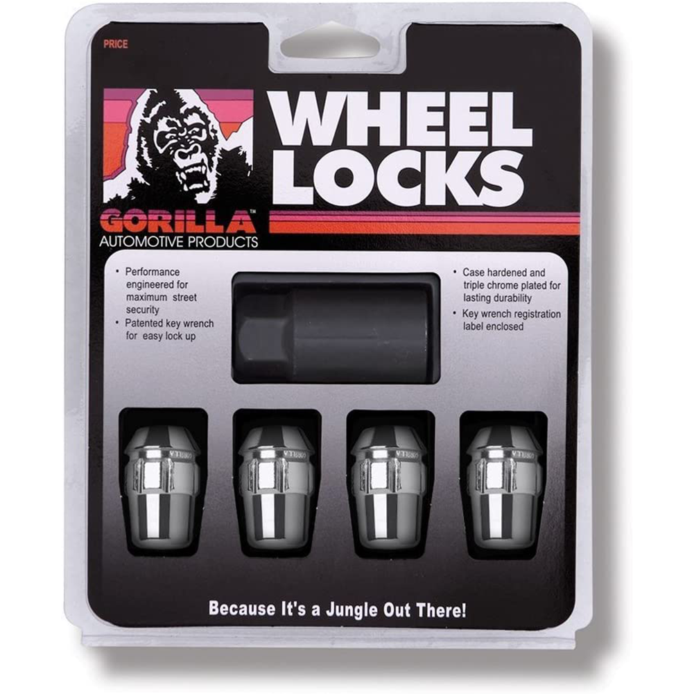 Corvette Gorilla Wheel Locks (Set) Chrome : 1997-2019 C5, C6, C7, Z06, ZR1, Gran